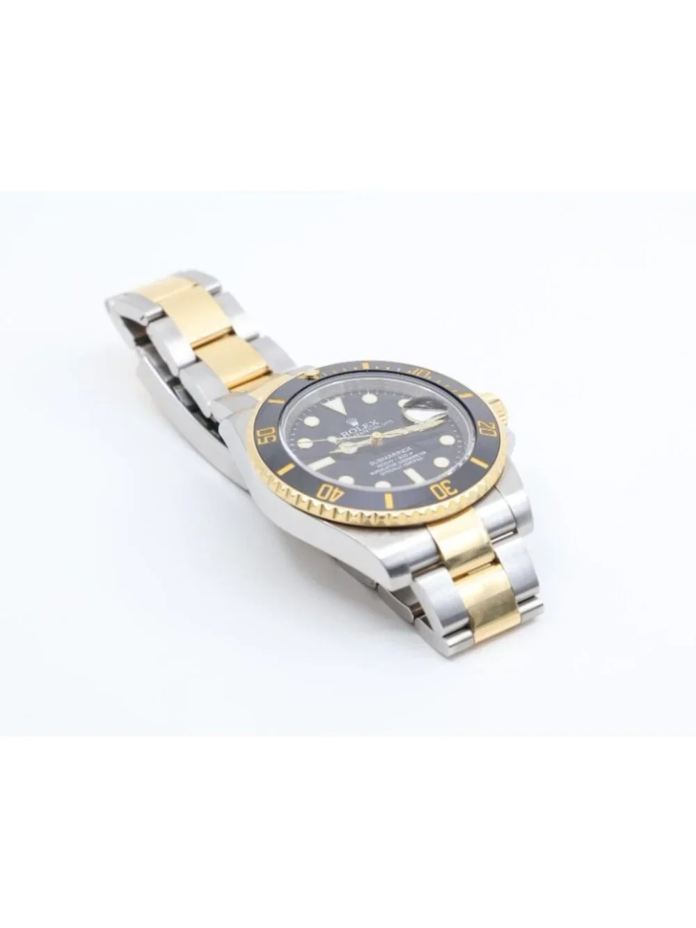 2013 Rolex Submariner Date 116613LN 40mm Two Tone Black 18K Gold Box Papers